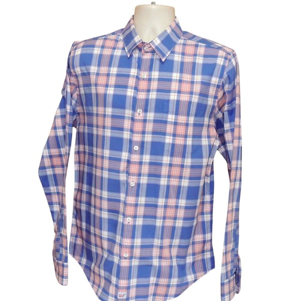 Vineyard Vines SLIM FIT Multicolor Whale Murray Shirt Men's Sz M MINT CONDITION
